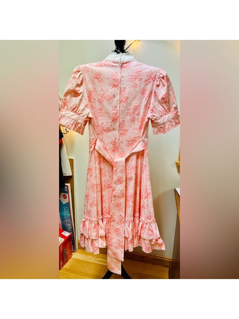 Bodyline Sweet Lolita Pink Floral OP Dress 2L Harajuku J-Fashion Kawaii 2011 New - Picture 5 of 16